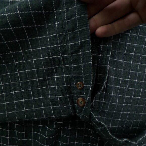 Brooks Brothers Cotton Button Up Long Sleeve Green Check Flannel 2XL Regent - Picture 10 of 12